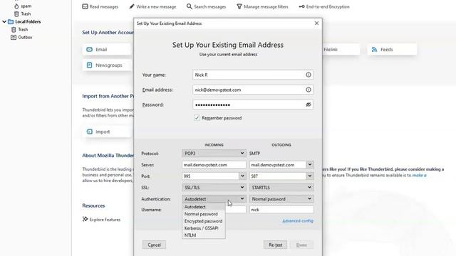 How to configure a POP3 email account in Thunderbird with SSL? смотреть онлайн