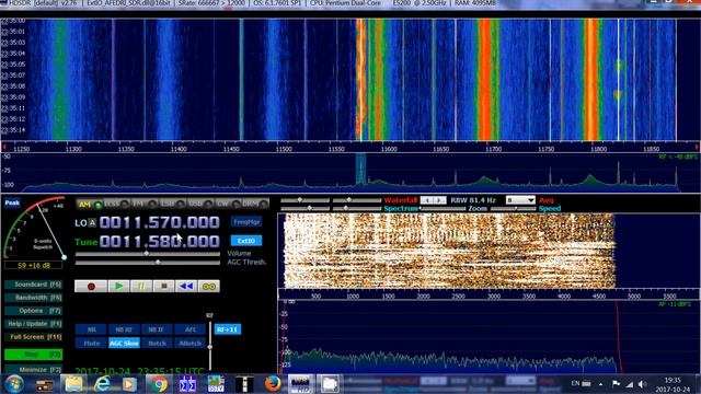 Radio Ukraine via WRMI on 11580 Khz shortwave with afedri SDR смотреть онлайн