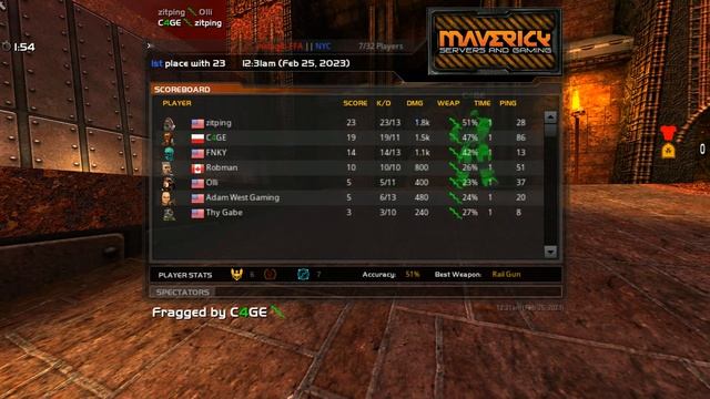 Quake Live: Instagib FFA on Hells Gate смотреть онлайн
