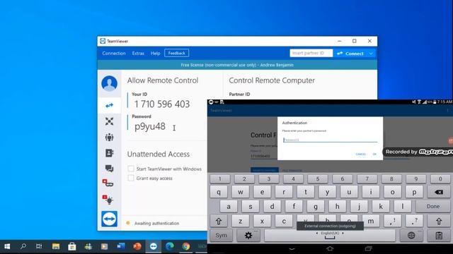 Remote Control Windows PC to Android Device TeamViewer смотреть онлайн