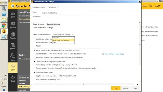 Customization of Package, Install Settings and Feature Set | Symantec Endpoint Protection смотреть онлайн