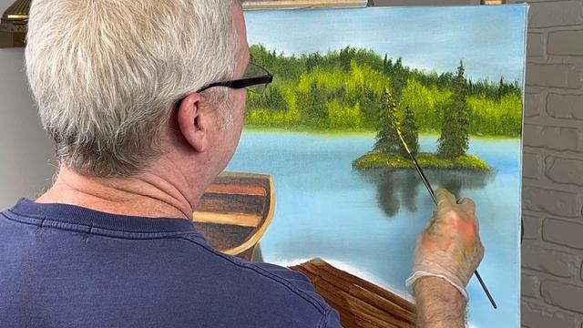 How to paint a boat on a lake-demo-for beginner and intermediate artists ￼ смотреть онлайн