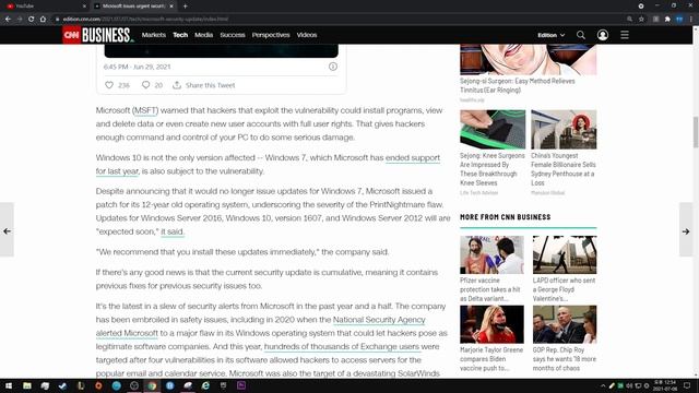 Microsoft issues urgent security warning: Update your PC immediately - CNN News 영어말하기연습. смотреть онлайн