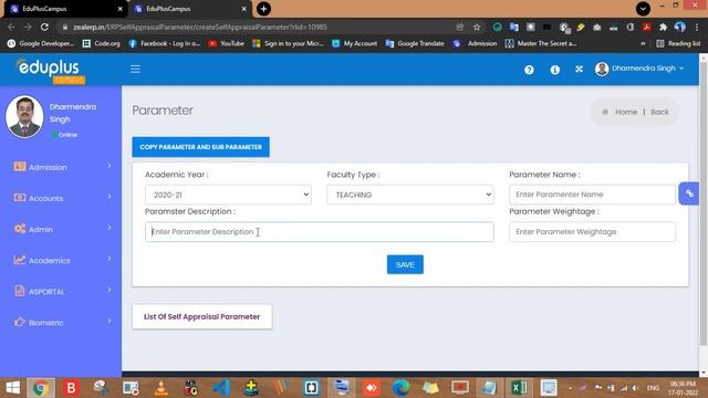 How to add Parameter in Faculty Appraisal? смотреть онлайн