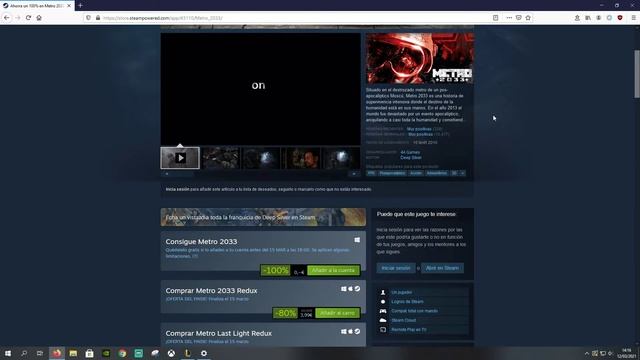 Metro 2033 Gratis De Gratis En Steam !!! :p