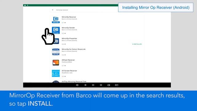 Installing MirrorOp Receiver (Android) смотреть онлайн