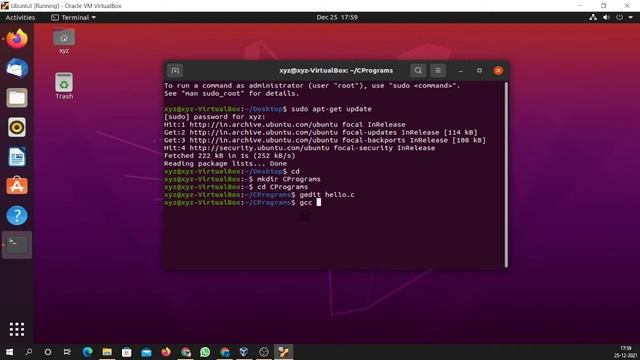 C Program on Ubuntu VM смотреть онлайн