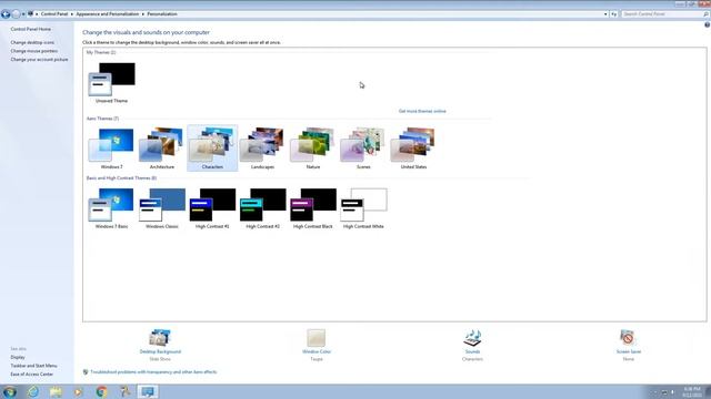 Changing themes on Windows 7 (Nostalgia warning) смотреть онлайн