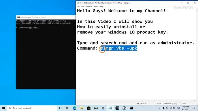 How To Deactivate Windows By Removing Product Key - Windows 10 смотреть онлайн