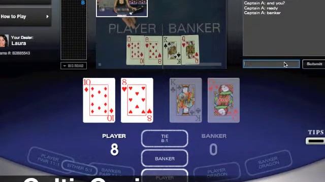 Live Baccarat with the Live Dealer Laura at CelticCasino.com смотреть онлайн