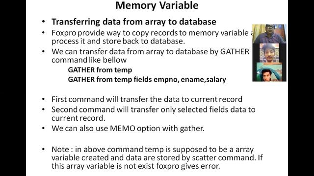 FOXPRO : Memory Variable Part - 2 смотреть онлайн