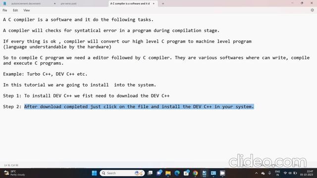 #DEV-C++ installation in windows operating system #Installation of DEV CPP смотреть онлайн