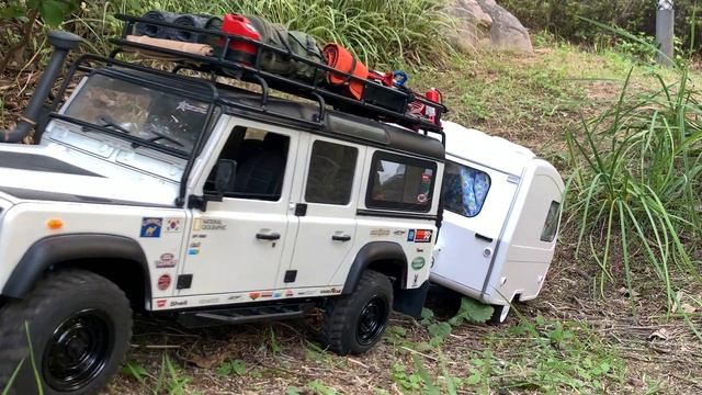 [ SCALE RC ] Land Rover Defender 110 County Camper Adventure. Camping Day. One life, Live it. смотреть онлайн