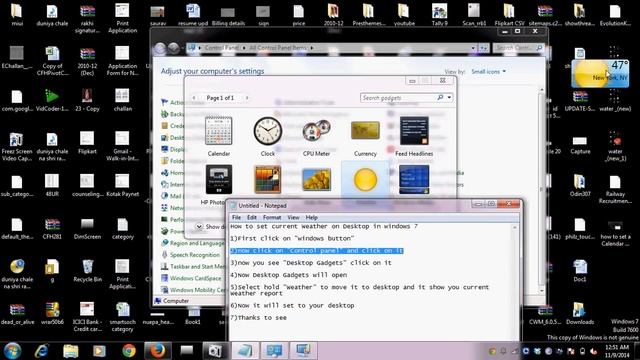 how to set current Weather gadget in windows 7 смотреть онлайн