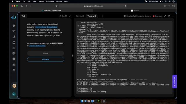 Disable Root Login | Linux Level 1 | KodeKloud смотреть онлайн