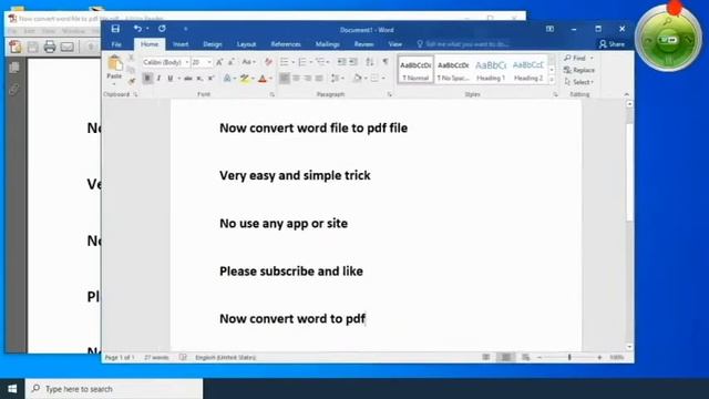 How to Convert WORD to PDF 👌 | WORD to PDF Converter | Word to Pdf #techshrii смотреть онлайн