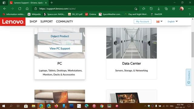 LENOVO Computer support page for Drivers and software download as of May 17th 2021 смотреть онлайн