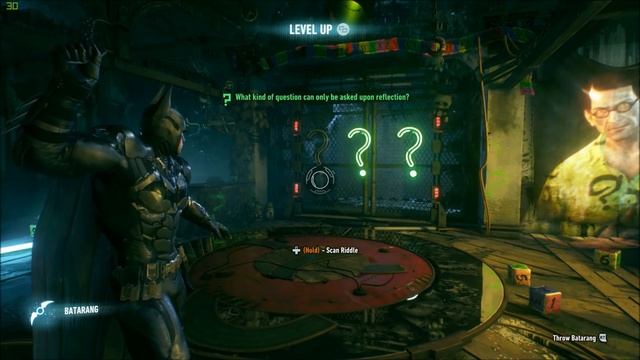 Riddlers Quest: What Kind Of Question Can Only Be Asked Upon Reflection Solved?