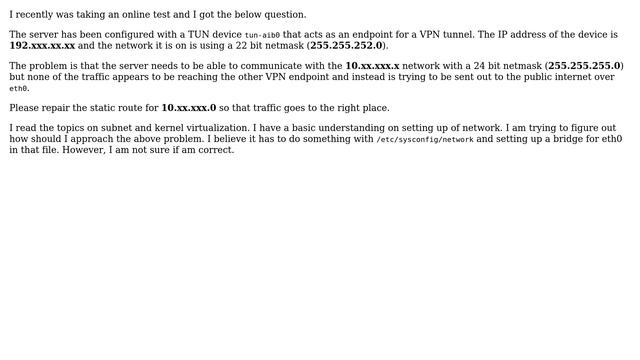 Unix & Linux: repair the static route to allow traffic to right place смотреть онлайн