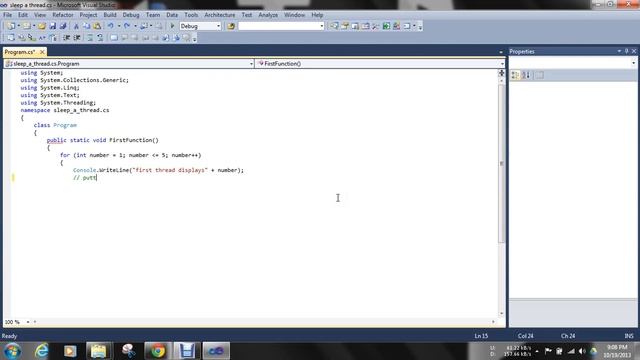putting a thread to sleep in C# application смотреть онлайн