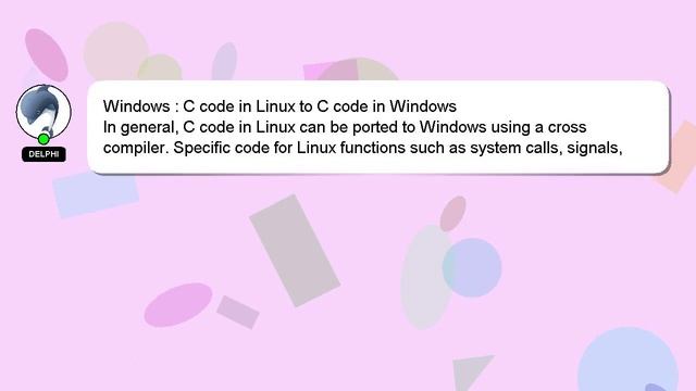 Windows : C code in Linux to C code in Windows смотреть онлайн