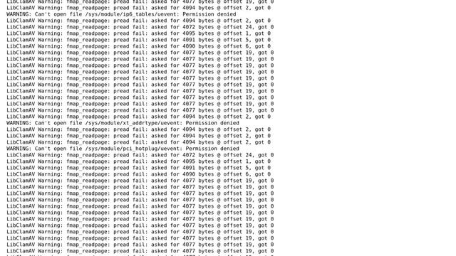 Ubuntu: ClamAV: Can't read file ERROR смотреть онлайн