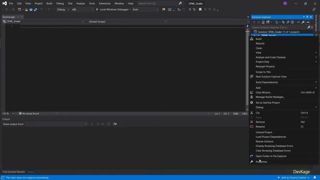1. Setting up development environment and SFML on Windows | 2D Snake Game - C++ & SFML #DevKage смотреть онлайн