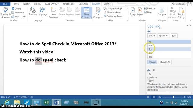 MS Office 2013 Spell Check смотреть онлайн