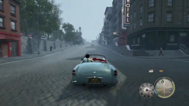 Mafia II Definitive Edition driving a Shubert Frigate convertible sports car using steering wheel смотреть онлайн