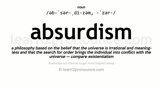 Pronunciation of Absurdism | Definition of Absurdism смотреть онлайн