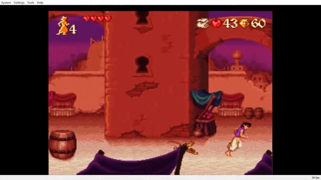 SNES bsnes Disney's Aladdin смотреть онлайн