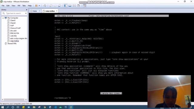 Konfigurasi VoIP dengan asterisk menggunakan debian di VMware смотреть онлайн