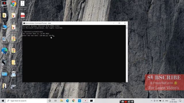 HOW TO CHANGE DATE AND TIME USING COMMAND PROMPT|| #subscribe #like #vikastechsolutions смотреть онлайн