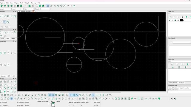 LibreCAD Circle جميع حالات رسم الدائرة смотреть онлайн