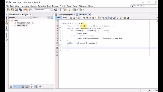 Recursive fibonacci method in java смотреть онлайн