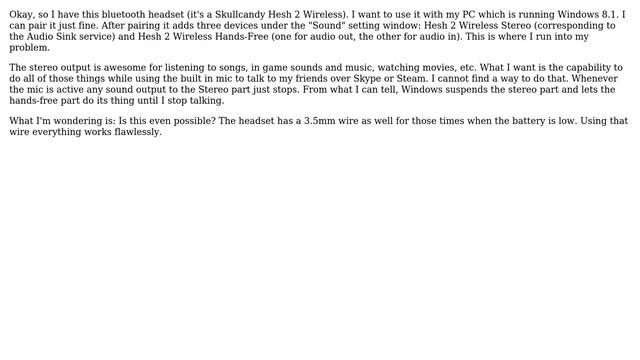 Possible to use Bluetooth headset in Stereo mode with Mic? смотреть онлайн