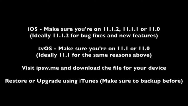Possible iOS 11 & tvOS 11 Jailbreak (No longer works) смотреть онлайн