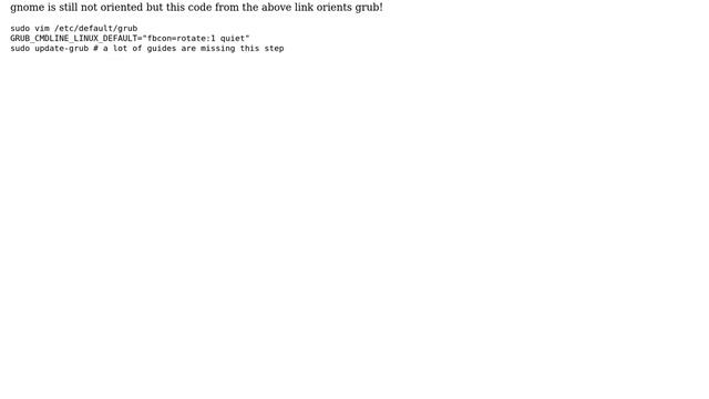 Setting screen rotation on Debian and Gnome смотреть онлайн