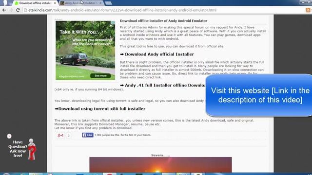 How To Download The Offline Installer For Andy Android Emulator- Versions v41, v42, v43 смотреть онлайн