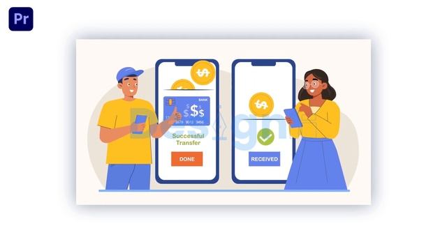 Online Payment Animation Scene Premiere Pro Template смотреть онлайн