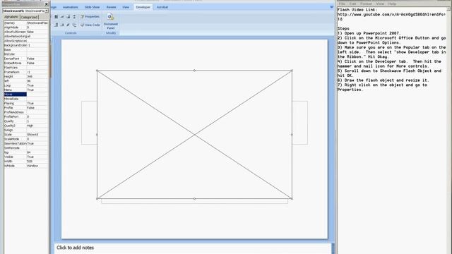 how to add flash object or movie to powerpoint 2007 смотреть онлайн