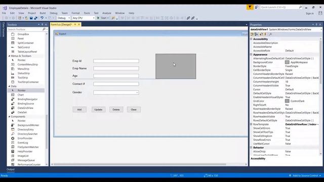 How to Create a Simple Windows Application Using C# (Designing Windows Forms, database and tables) смотреть онлайн