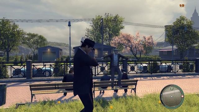Mafia 2 Demo - flying man bug смотреть онлайн