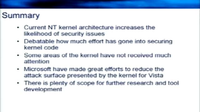 2007_BlackHat_Vegas-V20-Lindsay-Attacking_Windows_Kernel-03.avi смотреть онлайн