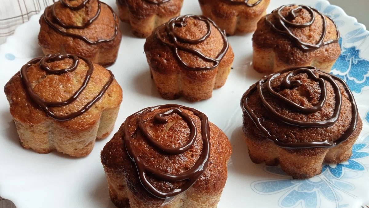 Банановые кексы с шоколадом смотреть онлайн