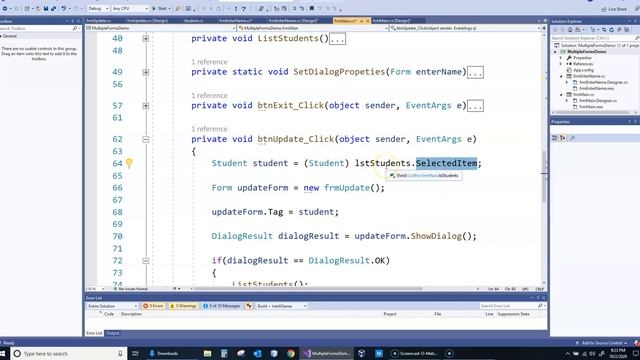 CITC 2311 1009 Update from ListBox смотреть онлайн