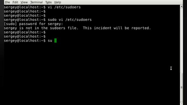 user is not in the sudoers file. this incident will be reported | 100% Solved смотреть онлайн