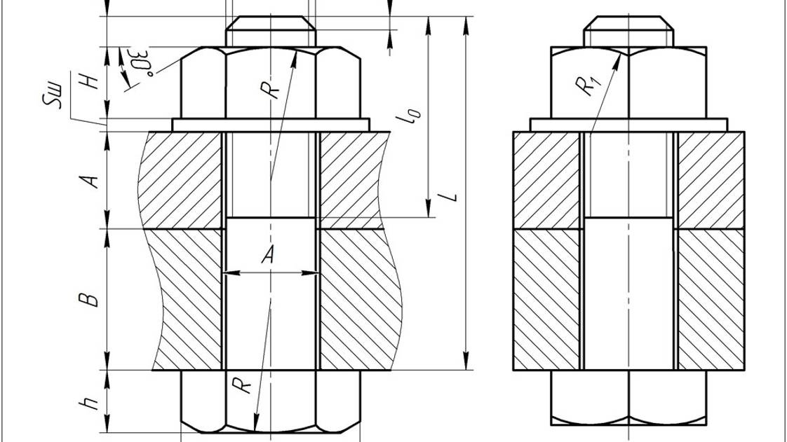 Болтовое соединение М24х95 смотреть онлайн