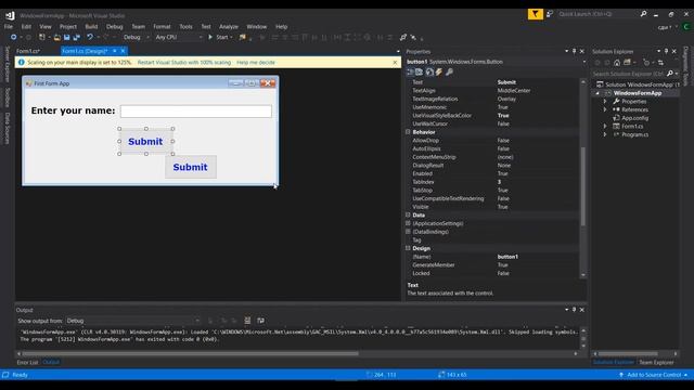 Visual Programming with C# - First Windows Form Application смотреть онлайн