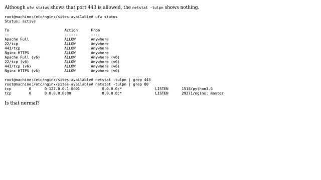 Openning 443 port with ufw смотреть онлайн